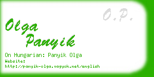 olga panyik business card